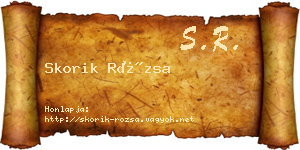 Skorik Rózsa névjegykártya
