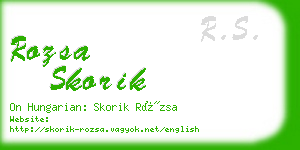 rozsa skorik business card